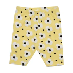 Legging jersey bimba giallo floreale