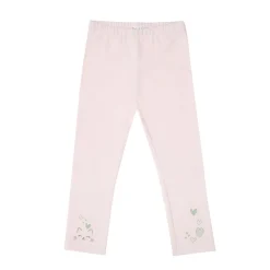 Legging stretch bimba rosa chiaro stampa piccola