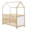 Lettino a casetta evolutivo 70×140 naturale bianco – roba