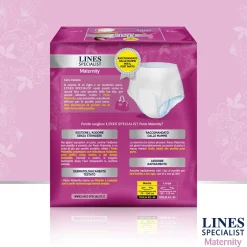 Lines specialist maternity mutandine assorbenti post parto misura media – 12 pz