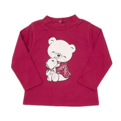Lupetto interlock bimba rosso stampato “orsetti”
