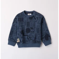 Maglia felpa fantasia avio