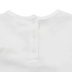 Maglia jersey manica lunga bimba bianca stampa “paris”