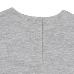 Maglia jersey manica lunga bimba grigia stampa “dolce bimba”