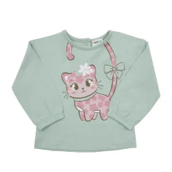 Maglia manica lunga bimba verde