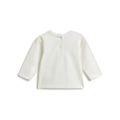 Maglietta a maniche lunghe panna stampata bimba e orsetto – chicco