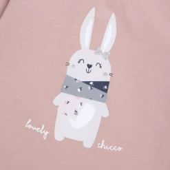 Maglietta a maniche lunghe e collo alto con coniglio – chicco