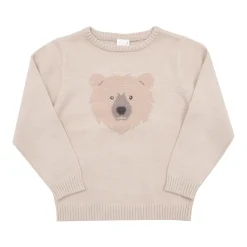 Maglione tricot bimbo panna “orso”