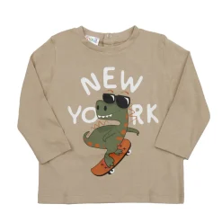 Mawi – t-sh ml jersey bicolore con stampa