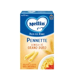 Mellin – la pasta dei bimbi 100% naturale pennette con farina di semola di grano duro 280g