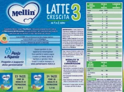 Mellin mellin crescita 3 6×1000 ml