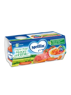 Mellin omogeneizzato primo sugo ragù vitello 2×80 gr