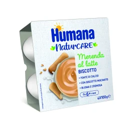 Merenda al latte biscotto 4x100g – humana