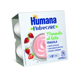 Merenda al latte fragola 4x100g – humana