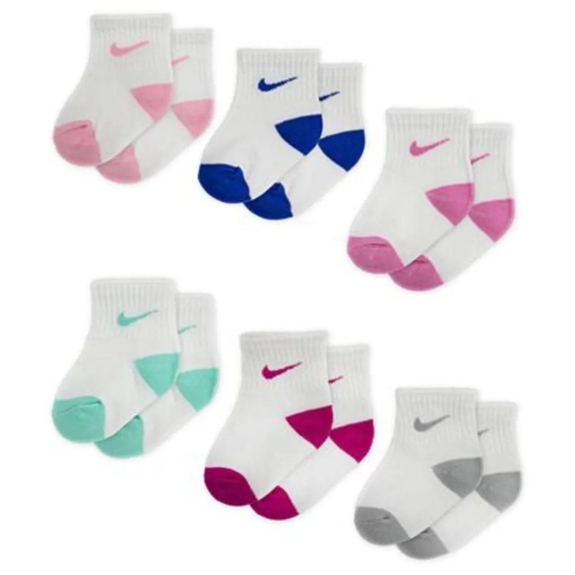 Nike pop color ankle 6pk