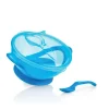 Nuby scodella 300ml con ventosa, coperchio e cucchiaino, assortita