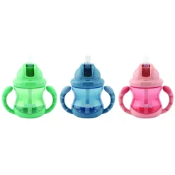 Nuby tazza flip-it no-spill con manici 240ml – 12m+ – colori assortiti