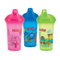 Nuby tazza no-spill con beccuccio rigido 2n1 – 270ml – 9m+ colori assortiti