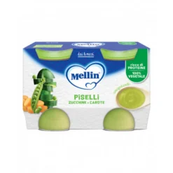 Omogeneizzato piselli e carote 2 pezzi da 130 g – mellin