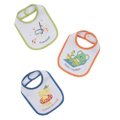 Pack 3 bavaglini bimbo con stampa multicolor