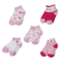 Pack 5 calze corte bimba fantasia