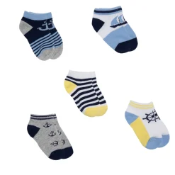 Pack 5 paia calzini bimbo blu/gialli