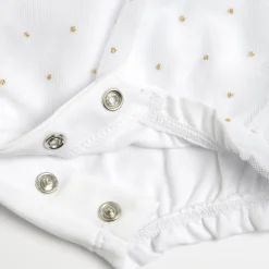 Pagliaccetto elegante, in cotone, apertura sulla schiena e a patello