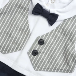 Pagliaccetto elegante, in cotone, apertura sulla schiena e a patello