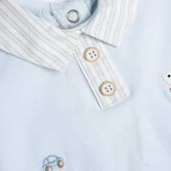 Pagliaccetto elegante, in cotone, apertura sulla schiena e a patello