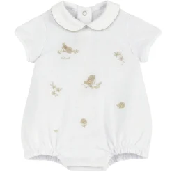 Pagliaccetto elegante, in cotone, apertura sulla schiena e a patello