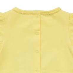 Pagliaccetto jersey bimba giallo gattini
