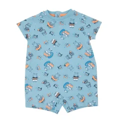 Pagliaccetto neonato hippo allover