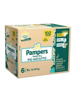 Pampers baby-dry esa xl 102 pz