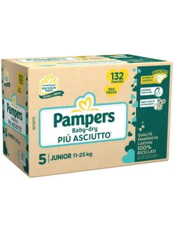 Pampers baby-dry esa junior 132 pz