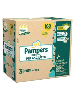Pampers baby-dry esa midi 168 pz