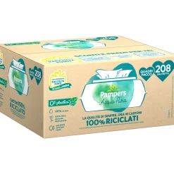 Pampers salviette acqua pura quadri x 208 pz