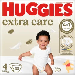 Pannolini extra care tg. 4 (8-16 kg) – 33 pezzi – huggies