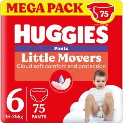Pannolini little movers mutandina megapack tg.6 – 75 pezzi – huggies