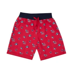 Pantaloncino jersey bimbo rosso stampato