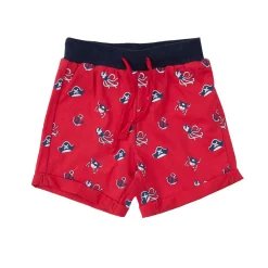 Pantaloncino jersey bimbo rosso stampato