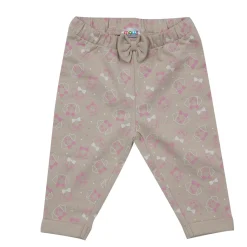 Pantalone bimba beige stampato
