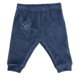 Pantalone ciniglia bimba beige con taschina