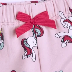 Pantalone felpa fantasia unicorni a fondo rosa – chicco