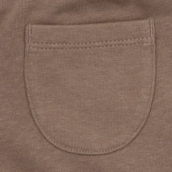 Pantalone felpato bimba marrone stampato