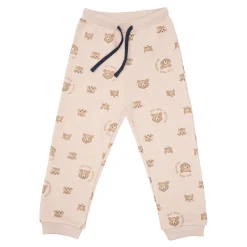 Pantalone felpato bimbo beige “orsetti”