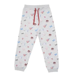 Pantalone felpato bimbo grigio chiaro “university”