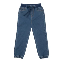 Pantalone finto denim bimbo felpato