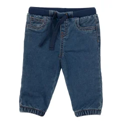 Pantalone finto denim bimbo felpato
