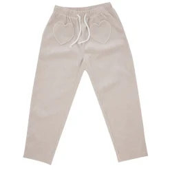 Pantalone velluto costina bimba beige
