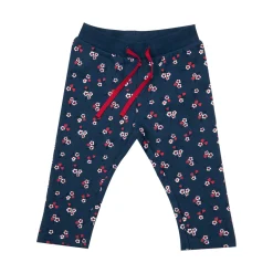 Pantaloni blu lunghi bimba con allover